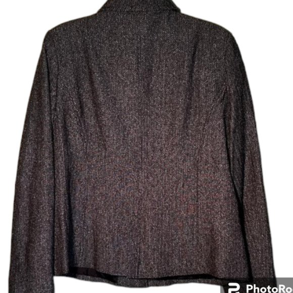 Prophecy Vintage Black & White Tweed-Like Jacket EUC Size 16 - Picture 3 of 8